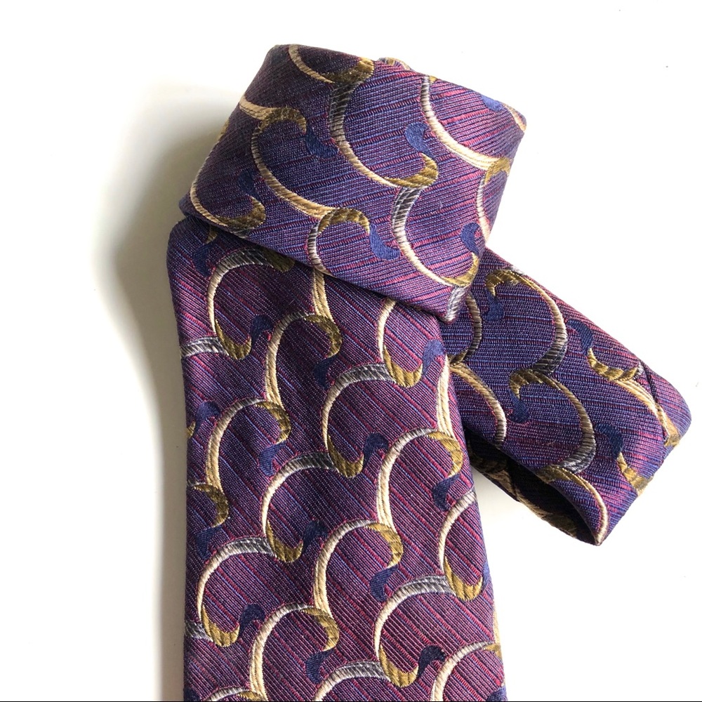 Heavy Silk Talbott/Nordstrom Purple Burgundy Tie